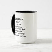 Mug Commis à la paie drôle Définition cadeaux pour hom (Devant gauche)
