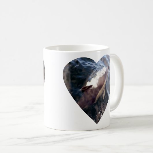 Mug commun de surface de dauphins (Devant droit)