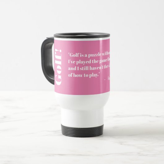 Mug Commuter de Golf Lover personnalisé (Devant gauche)