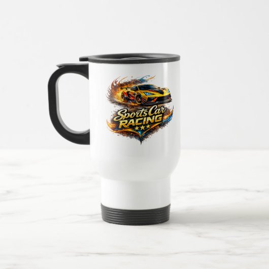 Mug Commuter Voyage Graphique Course de Porteurs (Gauche)
