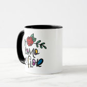 Mug Como La Flor, Illustration Rose (Devant gauche)