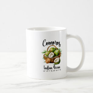 Mug Comores Cocotier Océan Indien Île Tropicale Gps V