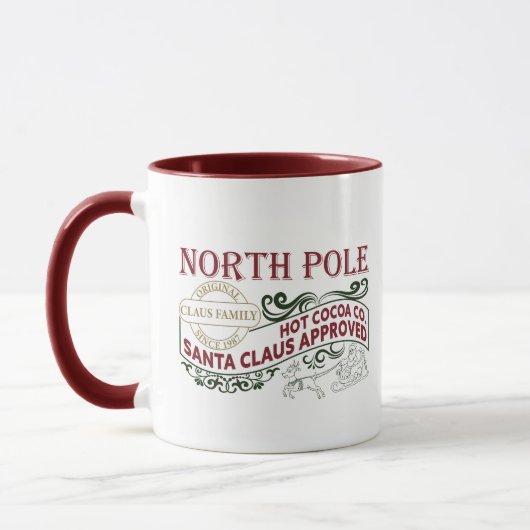 Mug Compagnie de cacao chaud du Pôle Nord Noël (Gauche)