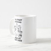 Mug Compagnie de café de chats drôles au bureau (Devant gauche)