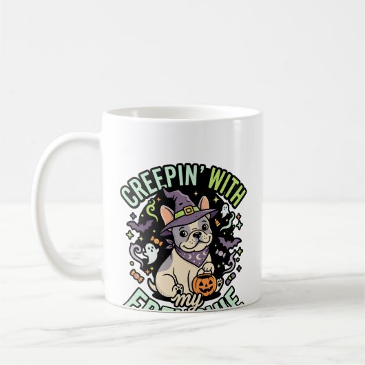 Mug Compagnon effrayant Bouledogue français Halloween (Gauche)