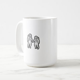 Mug Compagnons cosmiques - Les astronautes tenant les