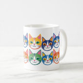 Mug Compagnons de chats colorés (Devant droit)