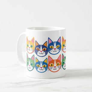 Mug Compagnons de chats colorés