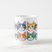 Mug Compagnons de chats colorés (Centre)
