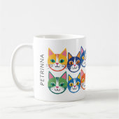 Mug Compagnons de chats colorés (Gauche)