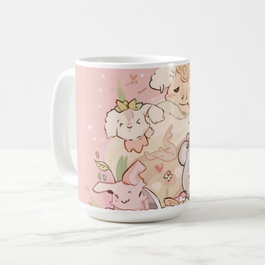 Mug Compagnons pastel en fleurs (Devant gauche)