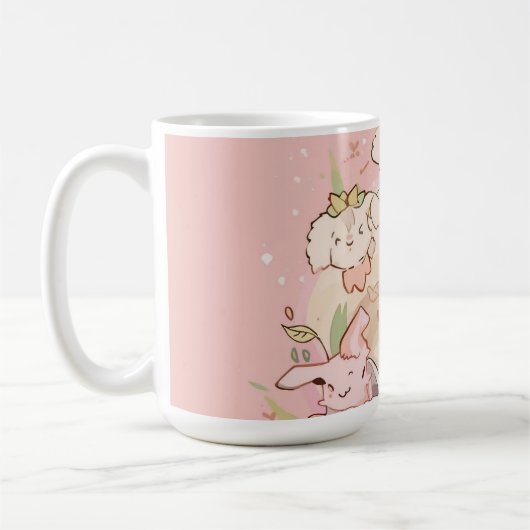 Mug Compagnons pastel en fleurs (Gauche)