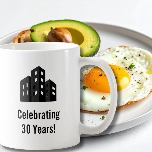 Mug Company Business Logo Celebrating # Years Custom