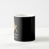 Mug Compass maçonnique noir et blanc (Centre)