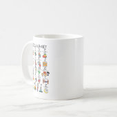 Mug Compétences d'adaptation en santé Alphabet Enseign (Devant gauche)
