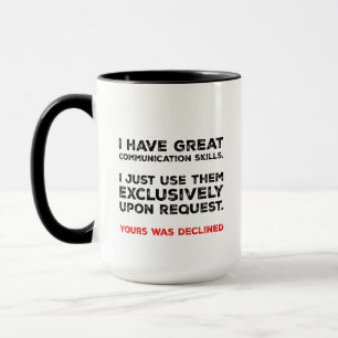 Mug Compétences de communication - Introverti sarcasti