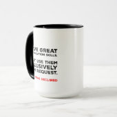 Mug Compétences de communication - Introverti sarcasti (Devant gauche)