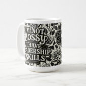 Mug Compétences de leadership Sass Design (Devant gauche)