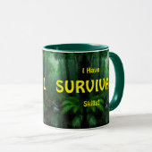 Mug Compétences de survie Prepper Survivalist SHTF Des (Devant droit)