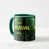 Mug Compétences de survie Prepper Survivalist SHTF Des (Devant gauche)