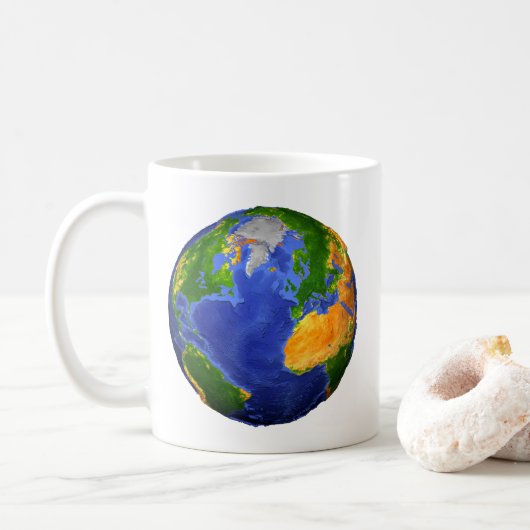 Mug Complétez La Terre Avec Des Données Topographiques (Avec donut)
