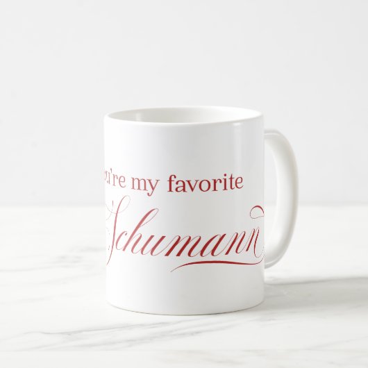 Mug Compositeur classique Schumann (Devant droit)