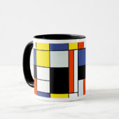 Mug Composition A de Piet Mondrian - Art Moderne Abstr (Devant gauche)