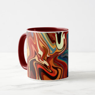 Mug Composition Abstraite avec contrastes chauds et Co