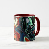 Mug Composition Abstraite avec contrastes chauds et Co (Devant droit)