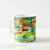 Mug  composition abstraite de peinture à l'huile dessi (Devant gauche)