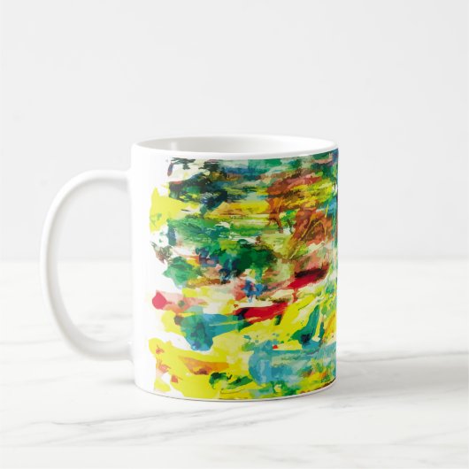 Mug  composition abstraite de peinture à l'huile dessi (Gauche)