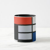 Mug Composition Abstraite vintage par Piet Mondrian (Centre)