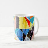 Mug Composition arrière - plan abstraite, avec traits, (Devant droit)