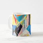 Mug Composition arrière - plan abstraite, avec traits, (Devant gauche)