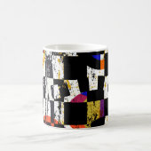 Mug Composition arrière - plan abstraite, avec traits, (Centre)