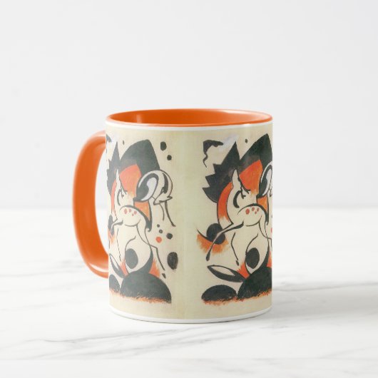 Mug Composition avec deux cerfs par Franz Marc (Devant gauche)