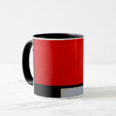 Mug Composition avec grand plan rouge (Devant gauche)