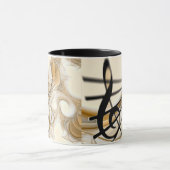 Mug Composition de Clé Treble Gold Musicien (Centre)