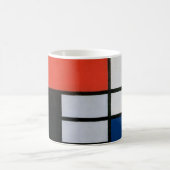 Mug Composition de Mondrian Rouge, Jaune, Bleu, Noir (Centre)