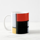 Mug Composition de Mondrian Rouge, Jaune, Bleu, Noir (Gauche)