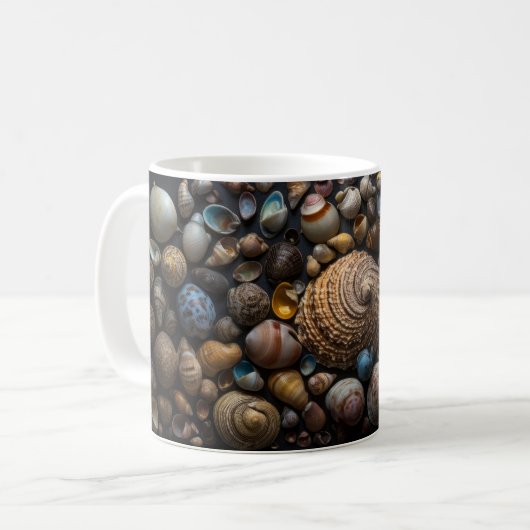 Mug Composition des coquilles de formes uniques (Devant gauche)