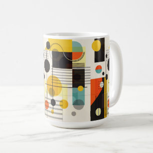 Mug Composition des formes géométriques colorées
