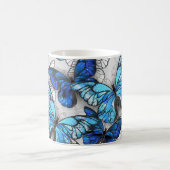 Mug Composition des papillons blancs et bleus (Centre)