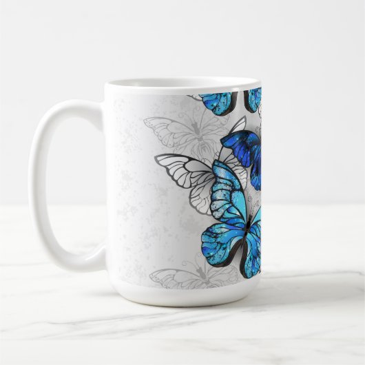 Mug Composition des White and Blue Butterflies (Gauche)