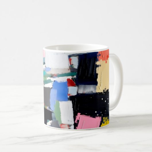 Mug Composition d'œuvre d'art abstrait (Devant droit)