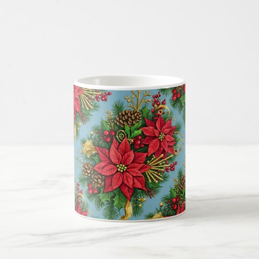 Mug Composition florale colorée pour Noël (Centre)