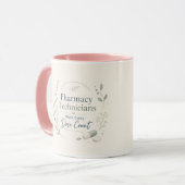 Mug Composition florale d'appréciation pour les techni (Devant gauche)