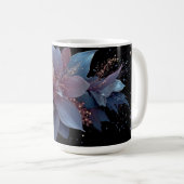 Mug Composition florale élégante violette et or fantai (Devant droit)