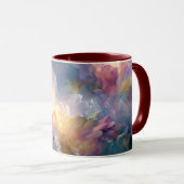 Mug Composition florale pastel abstraite lumineuse (Devant droit)