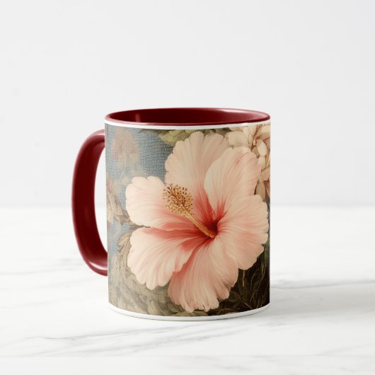 Mug Composition florale vintage vibrante (Devant gauche)